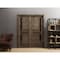 Sartodoors Sliding Closet Bypass Doors 48 x 80in, Veregio 7588 Cognac Oak W/ Black Glass, Sturdy Rails VEREGIO7588DBD-AKA-48 - alternate 9